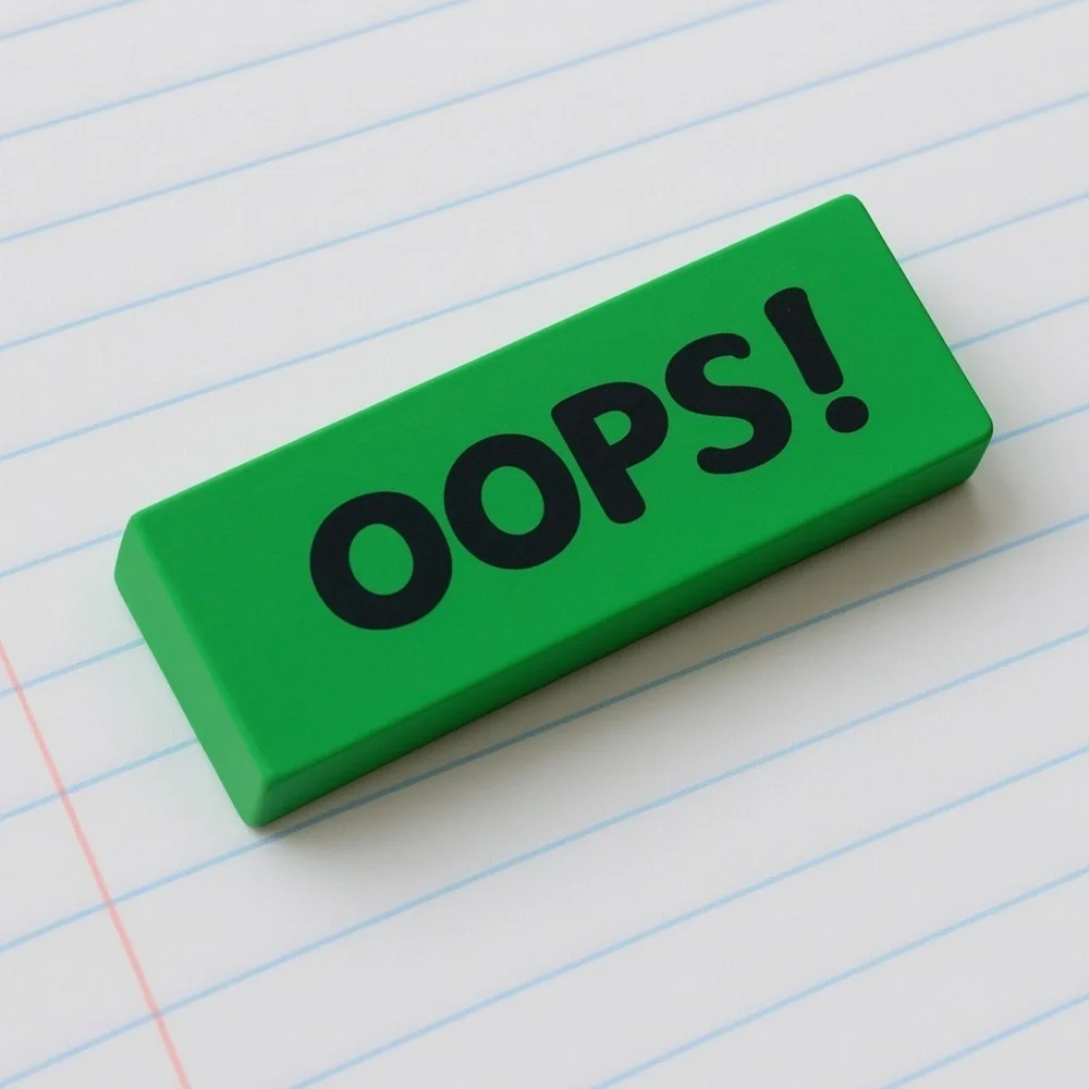 OOPS! Green Jumbo Eraser for The Big Mistakes